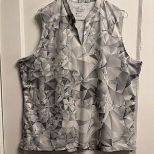 Nike Women's Geometric Gray Sleeveless Golf Top